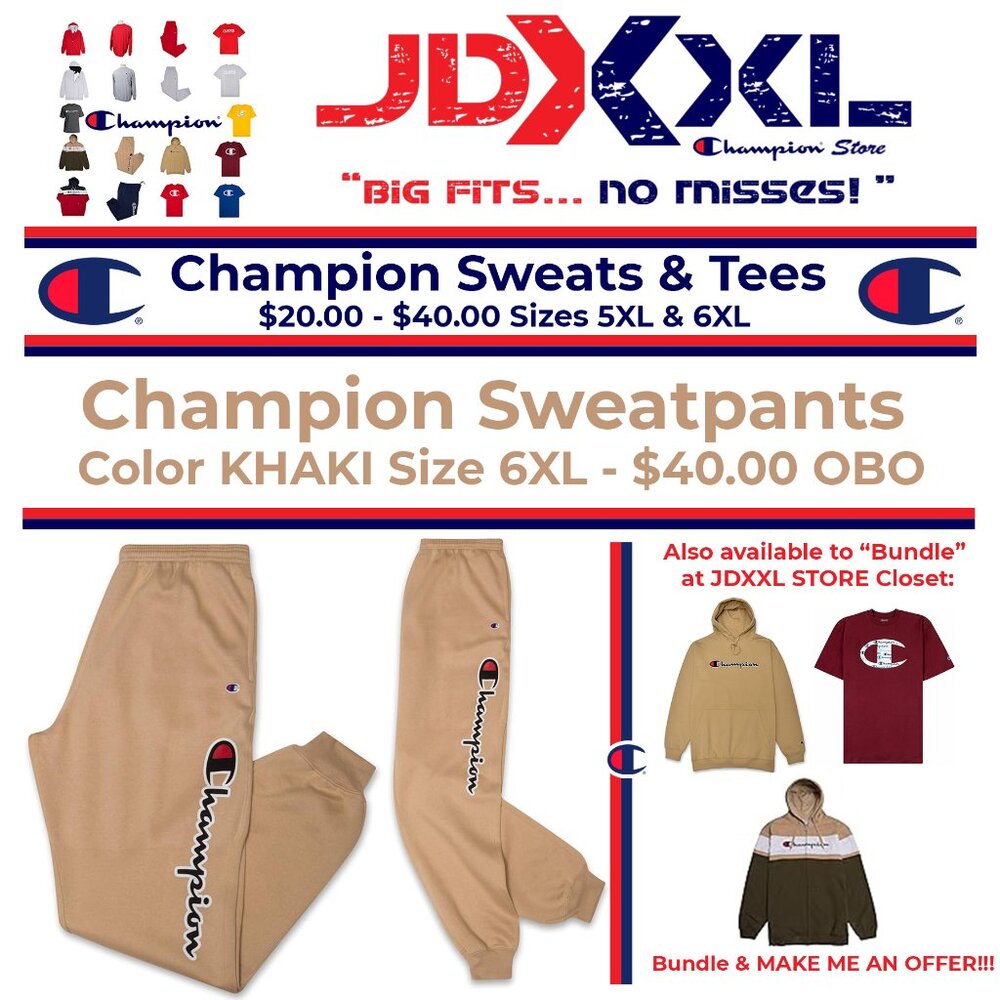 Champion Script Logo Sweatpants - Khaki